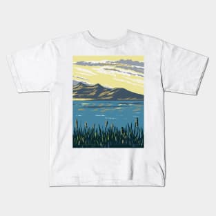 The Great Salt Lake Utah USA WPA Art Poster Kids T-Shirt